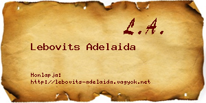 Lebovits Adelaida névjegykártya